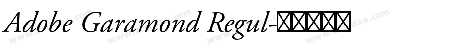 Adobe Garamond Regul字体转换